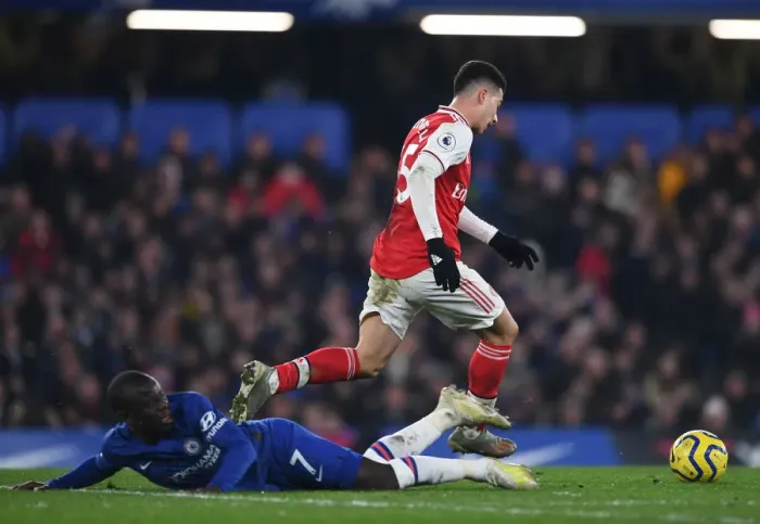 Framed Print : Martinelli Stuns Chelsea: Arsenal's Thrilling First Goal (2019-20)