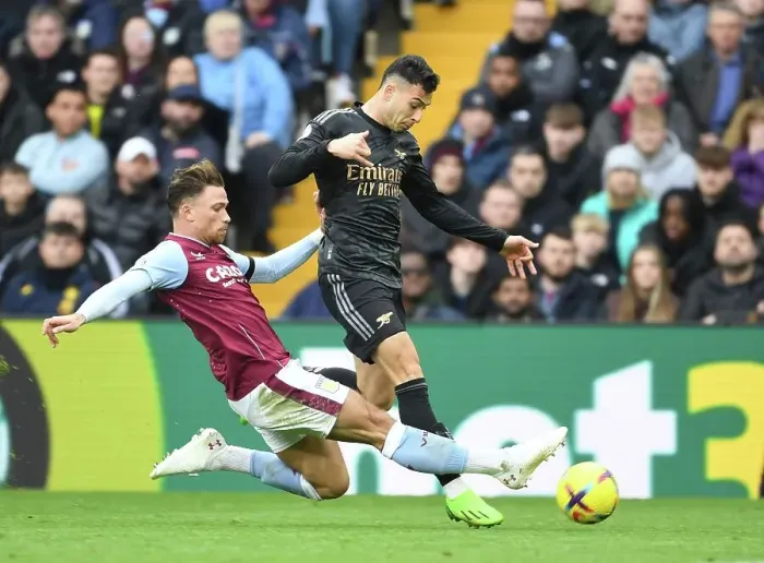 Framed Print : Martinelli vs. Cash: Intense Clash Between Aston Villa and Arsenal FC in Premier League Framed Print : Martinelli vs. Cash: Intense Clash Between Aston Villa and Arsenal FC in Premier League