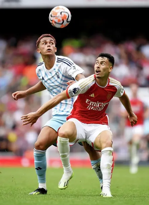 Framed Print : Martinelli vs. Johnson: A Battle for Possession in the Arsenal vs. Nottingham Forest Premier League Clash (2023-24) Framed Print : Martinelli vs. Johnson: A Battle for Possession in the Arsenal vs. Nottingham Forest Premier League Clash (2023-24)