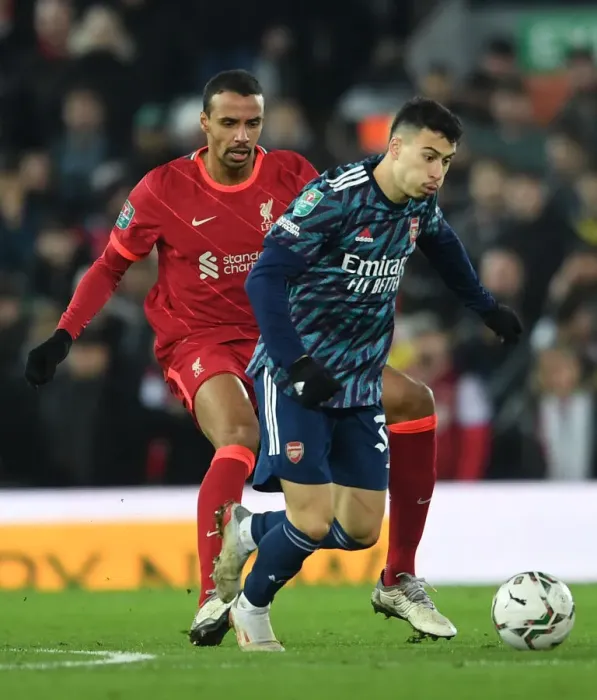 Framed Print : Martinelli vs Matip: A Tactical Showdown in the Carabao Cup Semi-Final Clash between Liverpool and Arsenal Framed Print : Martinelli vs Matip: A Tactical Showdown in the Carabao Cup Semi-Final Clash between Liverpool and Arsenal