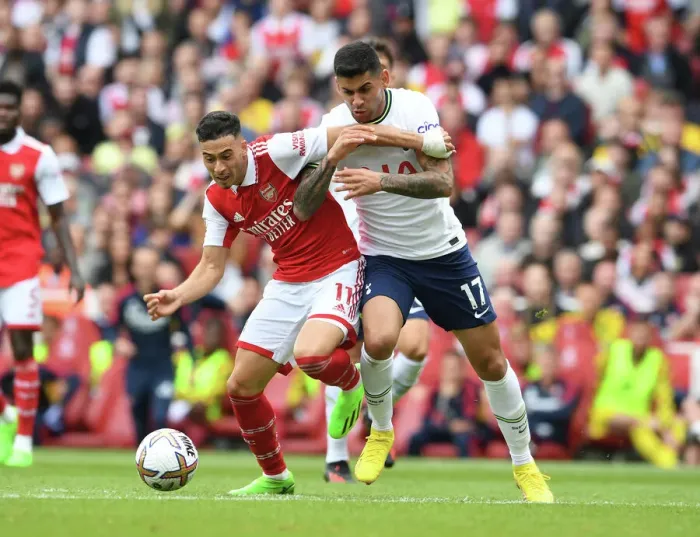 Framed Print : Martinelli vs. Romero: A Premier League Showdown at Emirates Stadium (2022-23) - Arsenal vs. Tottenham Framed Print : Martinelli vs. Romero: A Premier League Showdown at Emirates Stadium (2022-23) - Arsenal vs. Tottenham