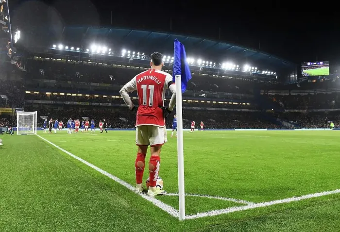 Framed Print : Martinelli Watches Tense Chelsea-Arsenal Clash in Premier League (2023-24) Framed Print : Martinelli Watches Tense Chelsea-Arsenal Clash in Premier League (2023-24)