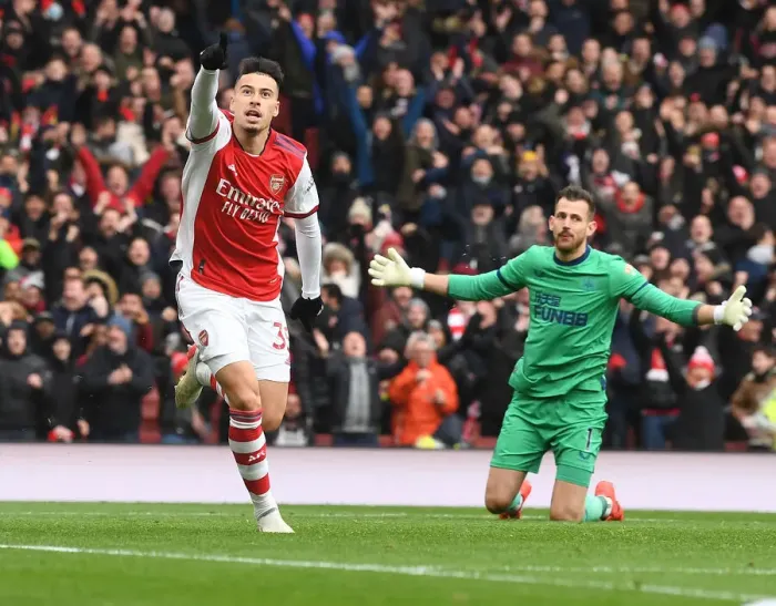 Framed Print : Martinelli's Brace: Arsenal Triumph Over Newcastle in Premier League Showdown Framed Print : Martinelli's Brace: Arsenal Triumph Over Newcastle in Premier League Showdown