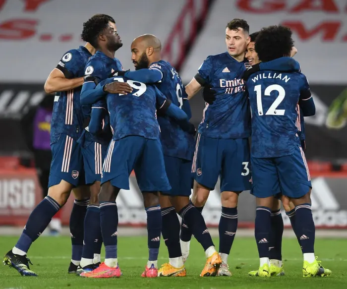 Framed Print : Martinelli's Brace: Arsenal's Victory Over Sheffield United (April 2021)