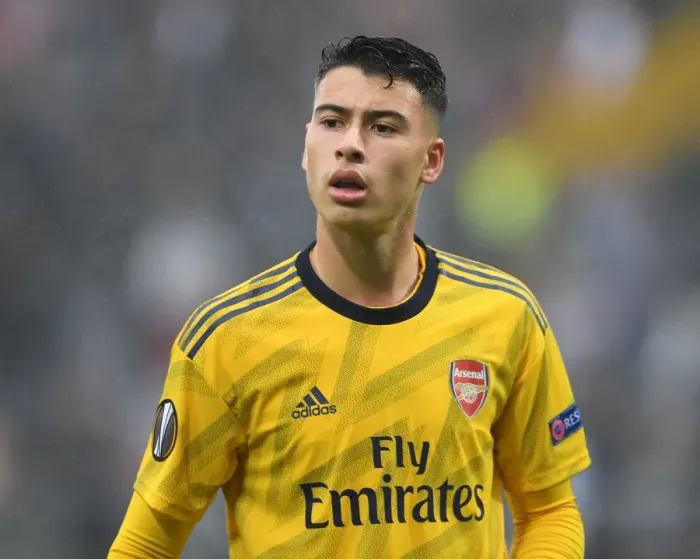 Framed Print : Martinelli's Europa League Debut: Arsenal's Triumph over Vitoria Guimaraes