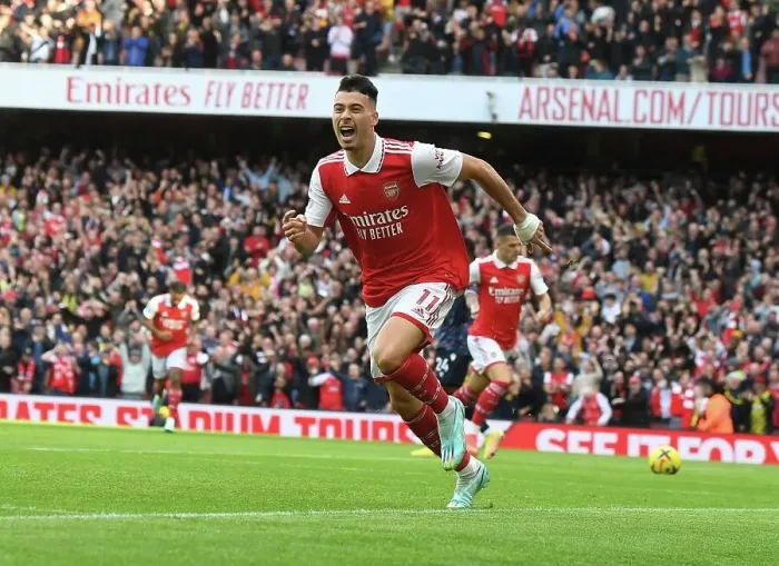 Framed Print : Martinelli's Stunner: Arsenal's Victory Over Nottingham Forest in the 2022-23 Premier League