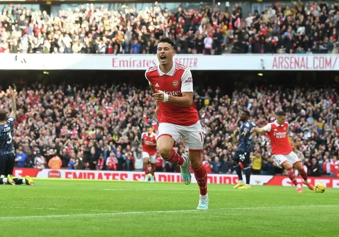 Framed Print : Martinelli's Stunner: Arsenal's Winning Goal Against Nottingham Forest (2022-23)