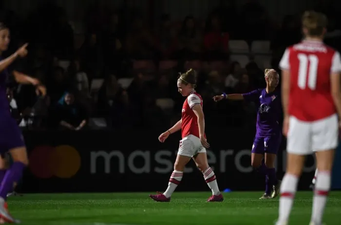 Framed Print : Mastercard Ad Board. Arsenal Women 2:0 Fiorentina Women Framed Print : Mastercard Ad Board. Arsenal Women 2:0 Fiorentina Women