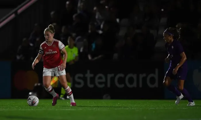 Framed Print : Mastercard Ad Board. Arsenal Women 2:0 Fiorentina Women