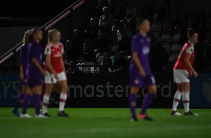 Framed Print : Mastercard Ad Board. Arsenal Women 2:0 Fiorentina Women