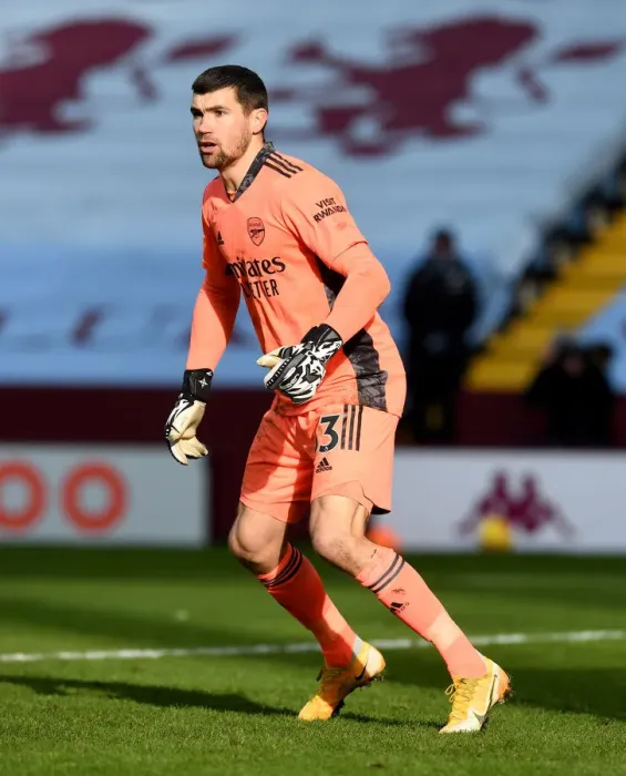 Framed Print : Mat Ryan in Action: Arsenal vs. Aston Villa, Premier League 2020-21