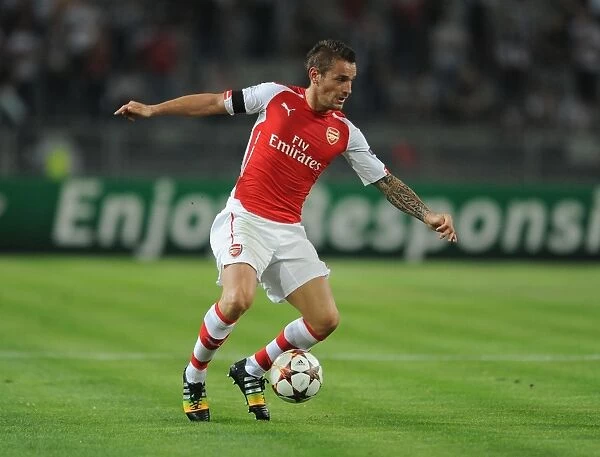 Mathieu Debuchy in Action: Arsenal vs. Besiktas, UEFA Champions League Qualifier (2014)
