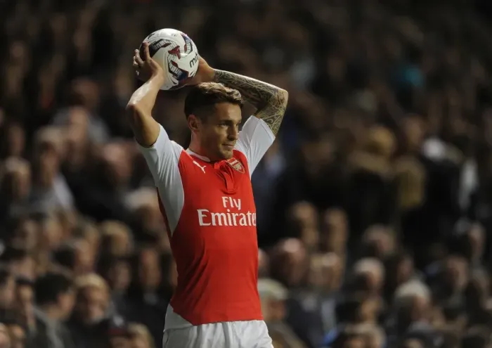 Framed Print : Mathieu Debuchy in Action: Arsenal vs. Tottenham Hotspur, Capital One Cup 2015 / 16 Framed Print : Mathieu Debuchy in Action: Arsenal vs. Tottenham Hotspur, Capital One Cup 2015 / 16