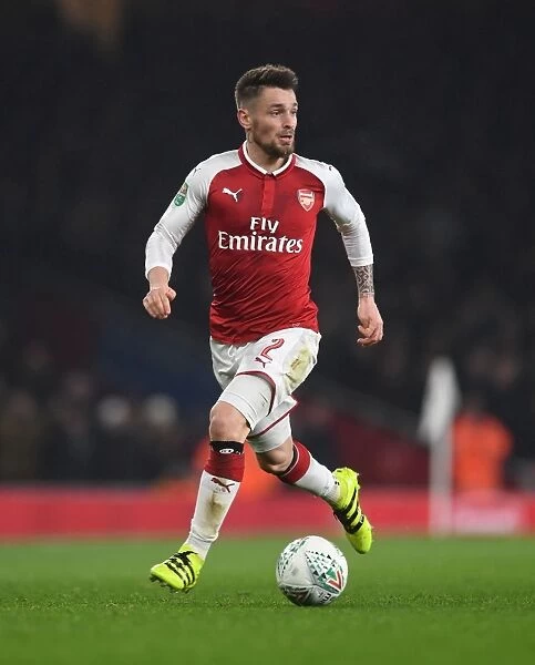 Mathieu Debuchy in Action: Arsenal vs. West Ham United, Carabao Cup Quarterfinal