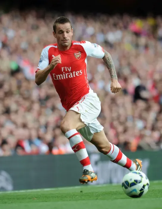 Framed Print : Mathieu Debuchy in Action: Arsenal vs Crystal Palace, Premier League 2014 / 15