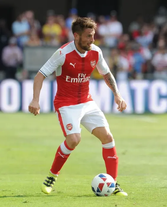 Framed Print : Mathieu Debuchy in Action: Arsenal vs MLS All-Stars, 2016