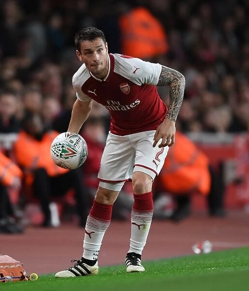 Mathieu Debuchy in Action: Arsenal vs Norwich City - Carabao Cup Fourth Round, 2017