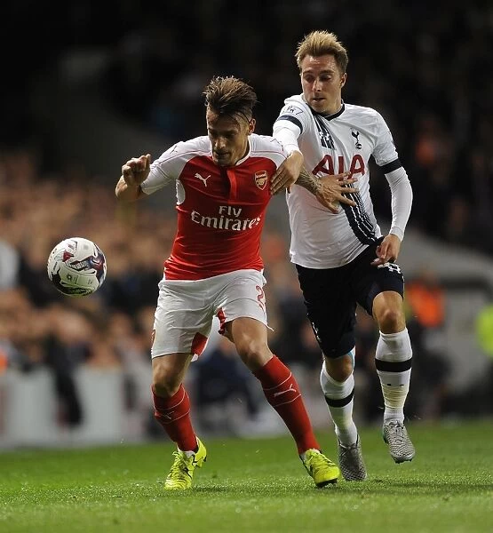 Mathieu Debuchy (Arsenal) Chritian Eriksen (Tottenham). Tottenham Hotspur 1:2 Arsenal
