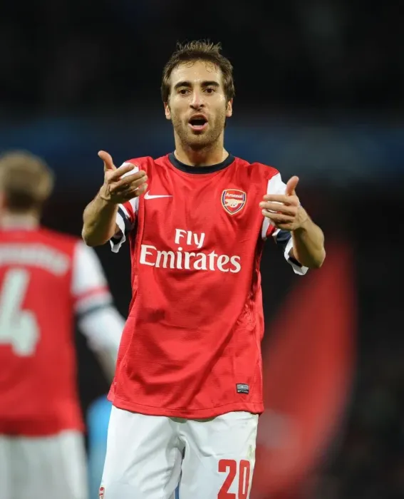 Framed Print : Mathieu Flamini in Action: Arsenal vs. Olympique de Marseille, UEFA Champions League (2013)