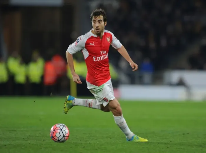 Framed Print : Mathieu Flamini in Action: Arsenal's Emirates FA Cup Battle at Hull City