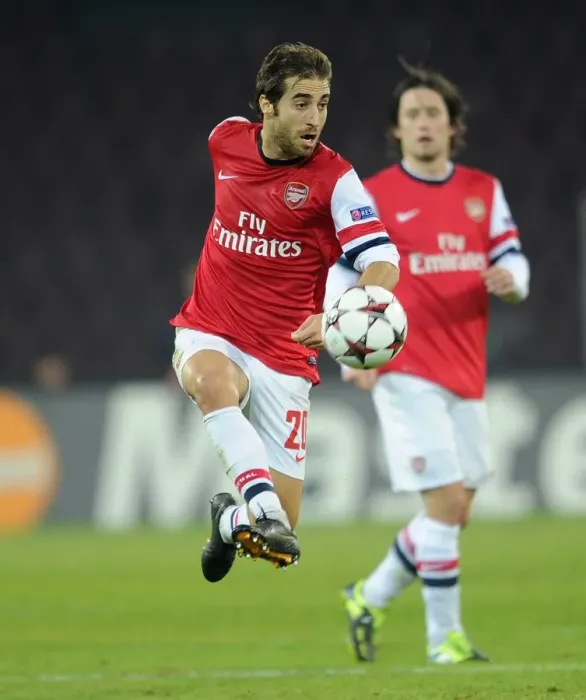 Framed Print : Mathieu Flamini in Action: Napoli vs Arsenal, UEFA Champions League 2013-14