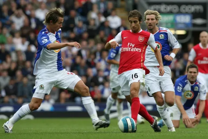 Framed Print : Mathieu Flamini (Arsenal) Morten Gamst Pedersen and Robbie Savage (Blackburn Rovers) Framed Print : Mathieu Flamini (Arsenal) Morten Gamst Pedersen and Robbie Savage (Blackburn Rovers)