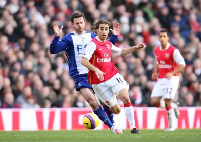 Framed Print : Mathieu Flamini (Arsenal) Rafael Schmitz (Birmingham) Framed Print : Mathieu Flamini (Arsenal) Rafael Schmitz (Birmingham)