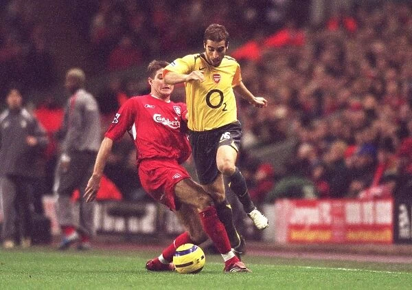 Mathieu Flamini (Arsenal) Steven Gerrard (Liverpool). Liverpool 1:0 Arsenal