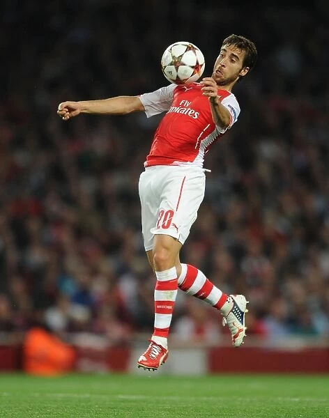 Mathieu Flamini Focused: Arsenal FC vs Besiktas JK, UEFA Champions League Qualifiers, 2014