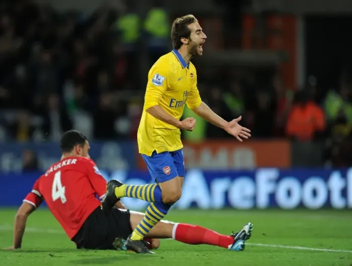 Framed Print : Mathieu Flamini Scores Arsenal's Second Goal Against Cardiff City (2013-14) Framed Print : Mathieu Flamini Scores Arsenal's Second Goal Against Cardiff City (2013-14)