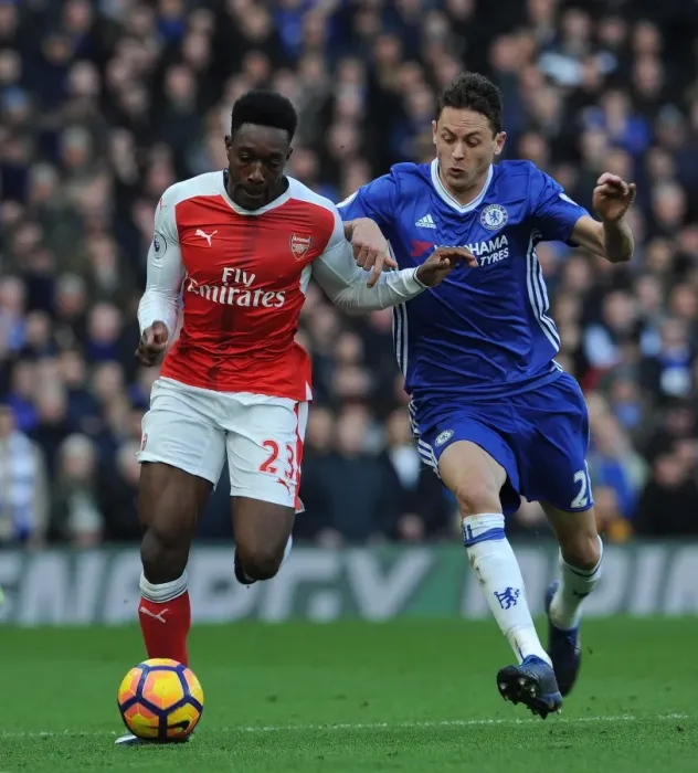 Framed Print : Matic's Dominance: Chelsea Crush Arsenal 3-1 in Premier League Clash (Welbeck vs Matic, Stamford Bridge, 2017) Framed Print : Matic's Dominance: Chelsea Crush Arsenal 3-1 in Premier League Clash (Welbeck vs Matic, Stamford Bridge, 2017)