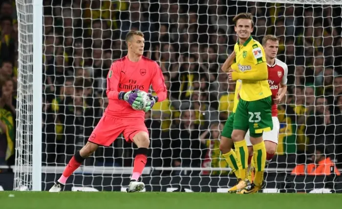 Framed Print : Matt Macey in Action: Arsenal vs Norwich City, Carabao Cup Fourth Round, 2017-18 Framed Print : Matt Macey in Action: Arsenal vs Norwich City, Carabao Cup Fourth Round, 2017-18