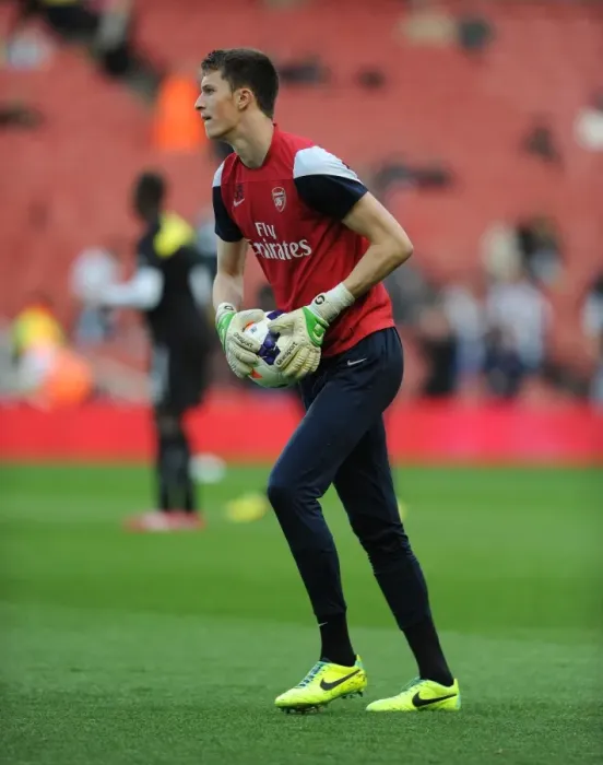 Framed Print : Matt Macey (Arsenal). Arsenal 2: 0 Newcastle United. Barclays Premier League. Emirates Stadium