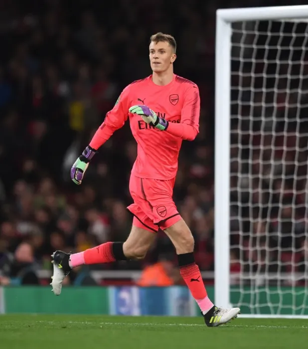Framed Print : Matt Macey of Arsenal in Carabao Cup Action against Norwich City