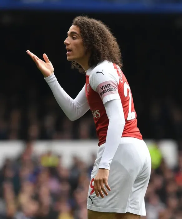 Framed Print : Matteo Guendouzi: In Action for Arsenal against Everton, Premier League 2018-19