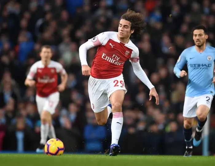 Framed Print : Matteo Guendouzi in Action: Manchester City vs. Arsenal, Premier League 2018-19 Framed Print : Matteo Guendouzi in Action: Manchester City vs. Arsenal, Premier League 2018-19