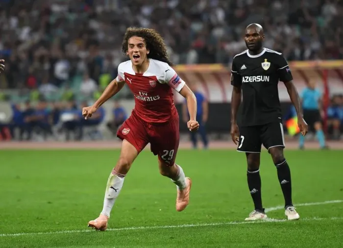 Framed Print : Matteo Guendouzi's Brace: Arsenal Cruise Past Qarabag in Europa League