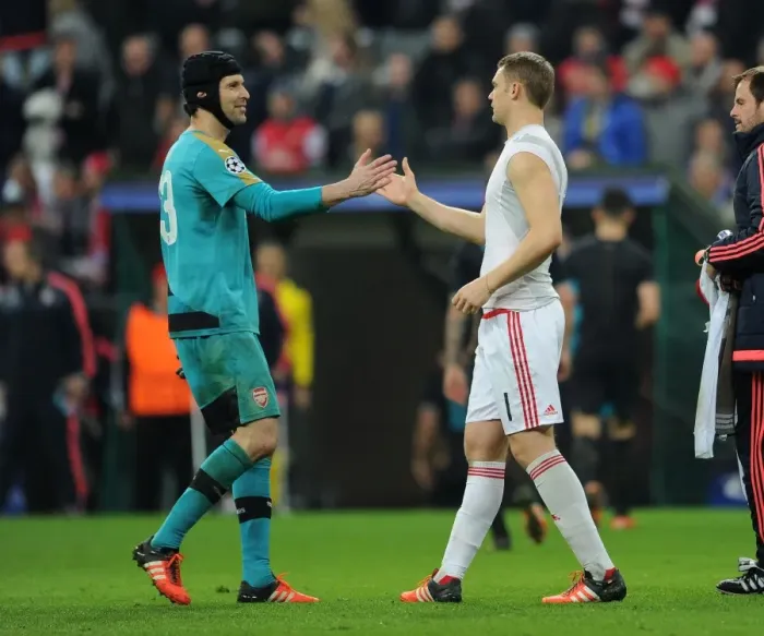Framed Print : A Meeting of Titans: Cech vs. Neuer, Champions Clash in Munich, 2015