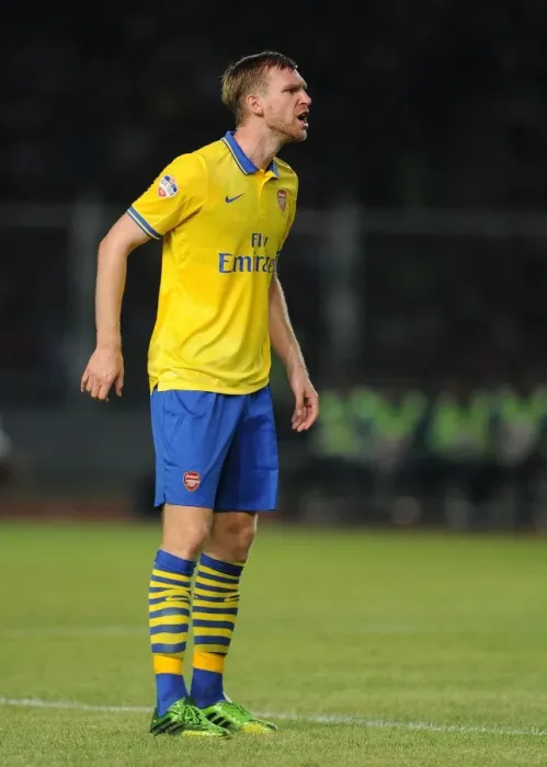 Framed Print : Per Mertesacker in Action: Arsenal vs Indonesia All-Stars, 2013