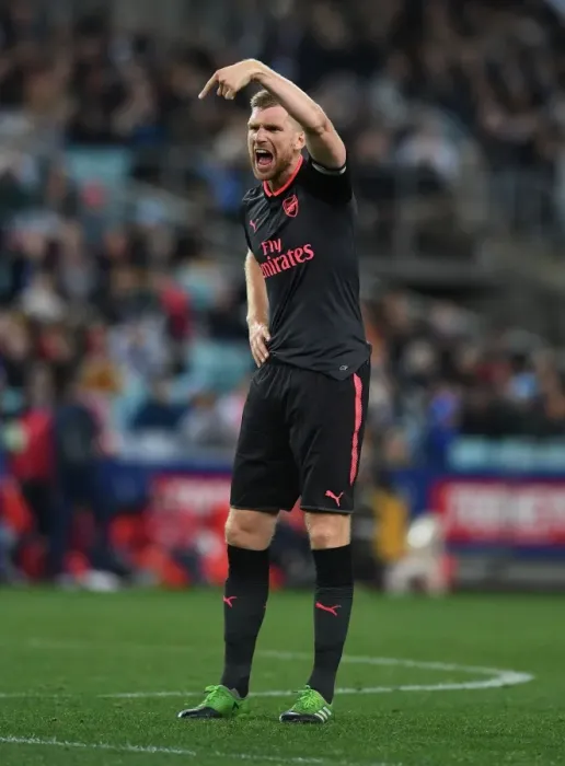 Framed Print : Per Mertesacker in Action: Arsenal vs. Sydney FC (2017)