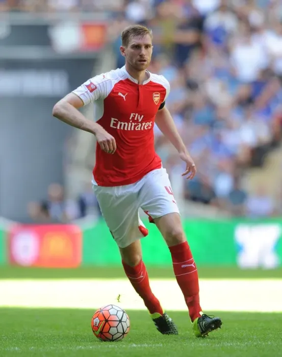 Framed Print : Per Mertesacker of Arsenal in the 2015 FA Community Shield Clash Against Chelsea Framed Print : Per Mertesacker of Arsenal in the 2015 FA Community Shield Clash Against Chelsea