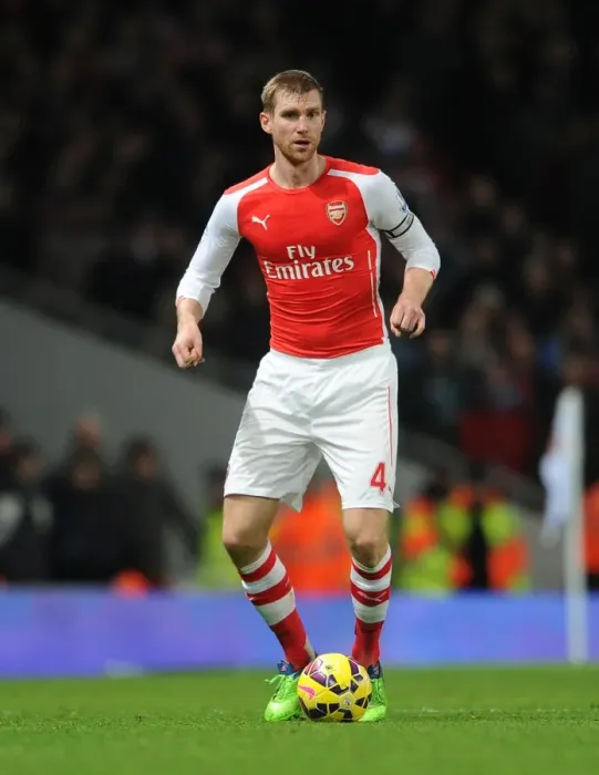 Framed Print : Per Mertesacker (Arsenal). Arsenal 1: 0 Southampton. Barclays Premier League. Emirates Stadium