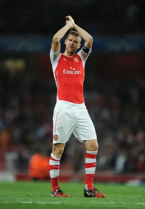 Framed Print : Per Mertesacker Celebrates with Arsenal Fans after UEFA Champions League Victory over Besiktas Framed Print : Per Mertesacker Celebrates with Arsenal Fans after UEFA Champions League Victory over Besiktas