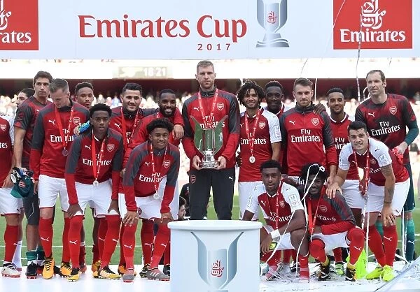 Per Mertesacker Celebrates Emirates Cup Victory with Arsenal