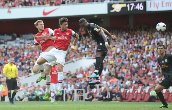Framed Print : Mertesacker and Giroud vs. Drogba: Galatasaray Takes the Lead over Arsenal in Emirates Cup Match Framed Print : Mertesacker and Giroud vs. Drogba: Galatasaray Takes the Lead over Arsenal in Emirates Cup Match