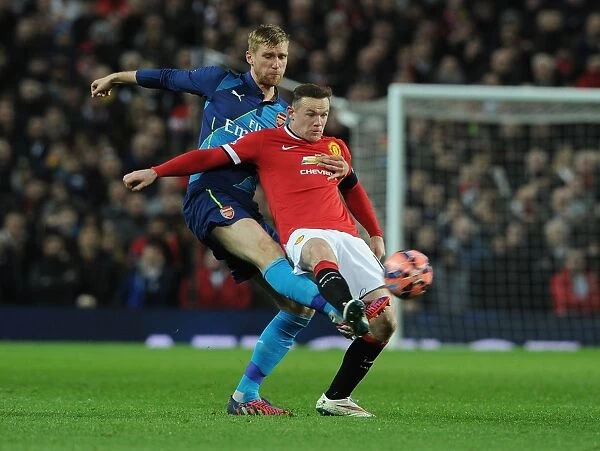 Mertesacker vs. Rooney: FA Cup Quarterfinal Showdown - Manchester United vs. Arsenal, 2015