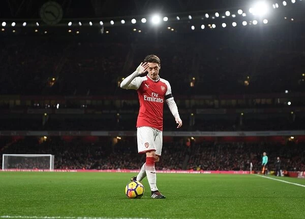 Mesut Ozil: In Action for Arsenal Against Huddersfield Town, Premier League 2017-18