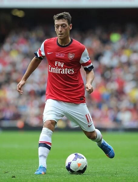 Mesut Ozil: In Action for Arsenal Against Stoke City, Premier League 2013-14