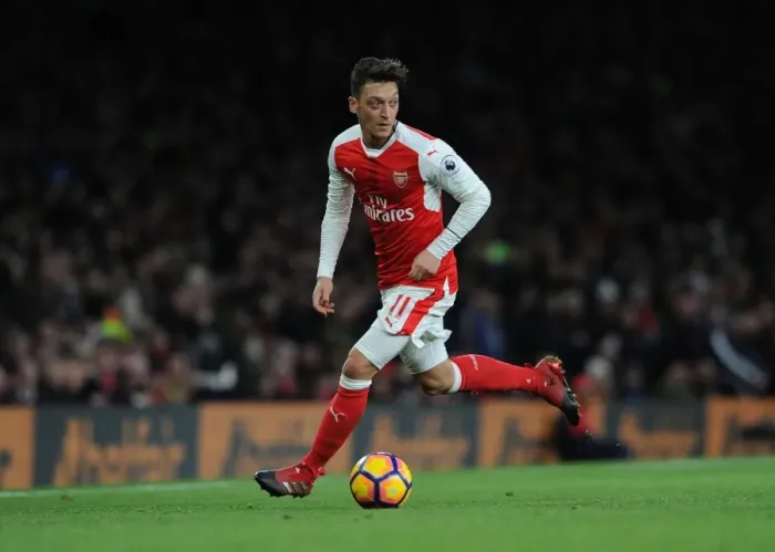 Framed Print : Mesut Ozil: In Action for Arsenal vs AFC Bournemouth, Premier League 2016 / 17