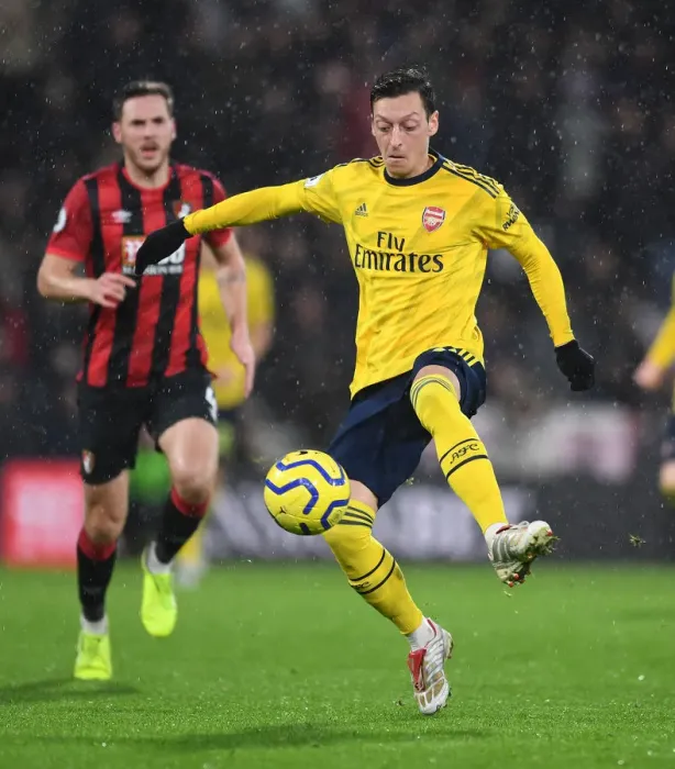 Framed Print : Mesut Ozil in Action: Arsenal vs. AFC Bournemouth, Premier League 2019-20